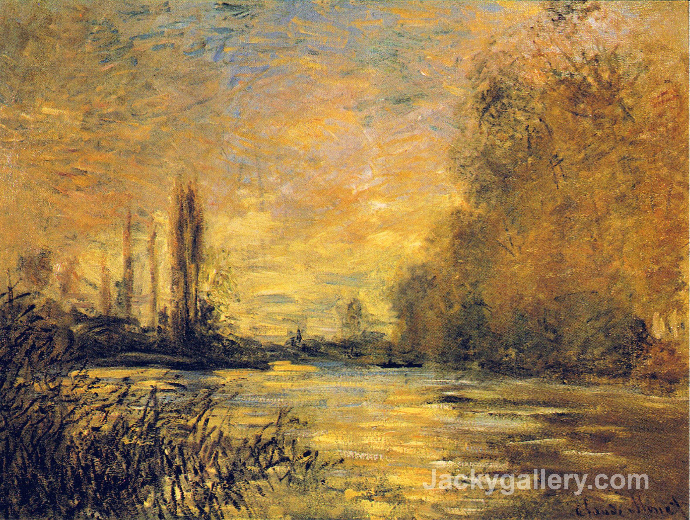 The Small Arm of the Seine at Argenteuil by Claude Monet paintings reproduction